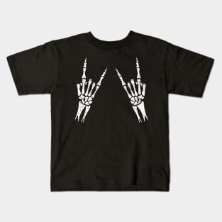 Metal Skeleton Hands Halloween Kids T-Shirt
